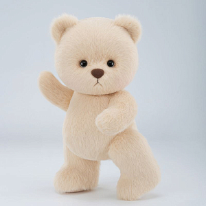 Медведь Lina TeddyTales длинношерстный, M, бежевый, 30 см